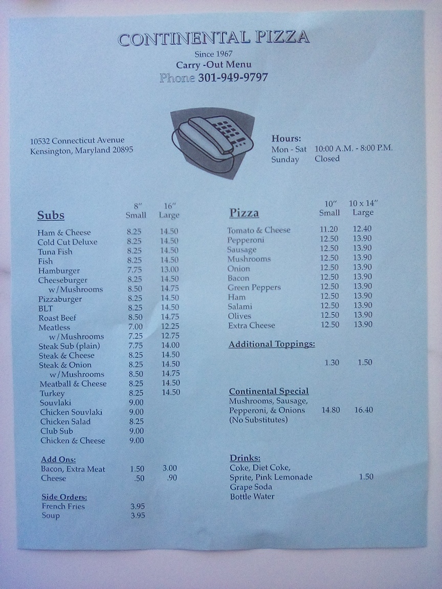 Menu Continental Pizza-3