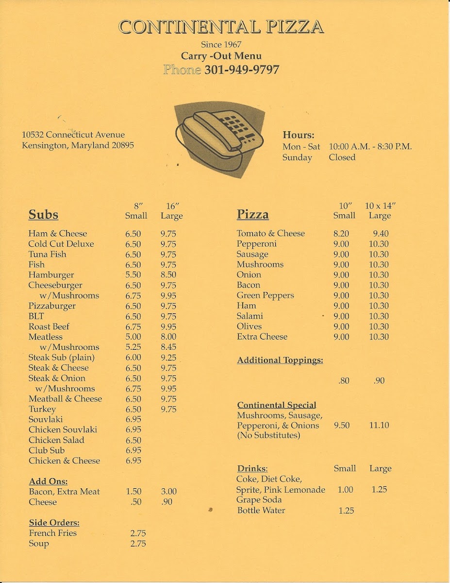 Menu Continental Pizza-4