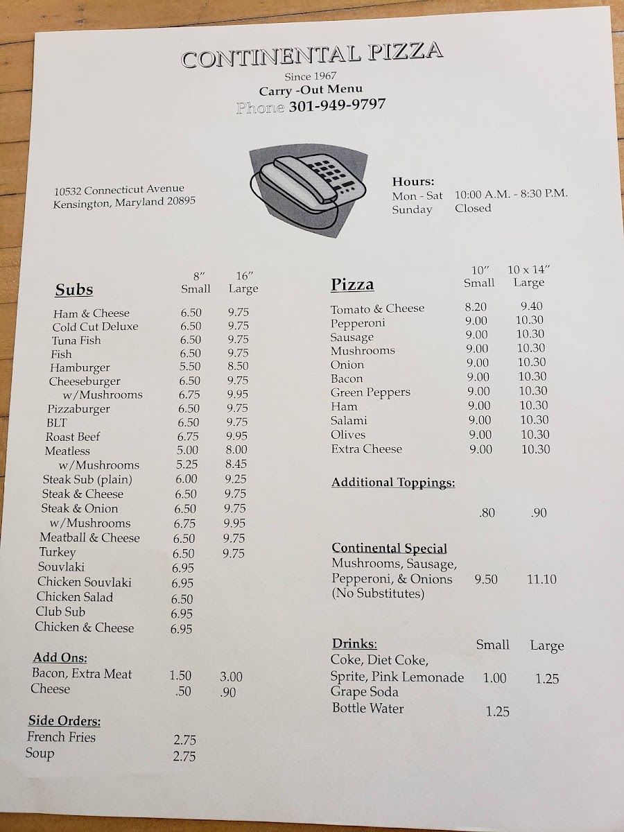 Menu Continental Pizza-6